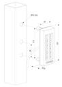 SLIMSTONE-X-9005 Weerbestendig codeklavier met externe relais I Locinox 