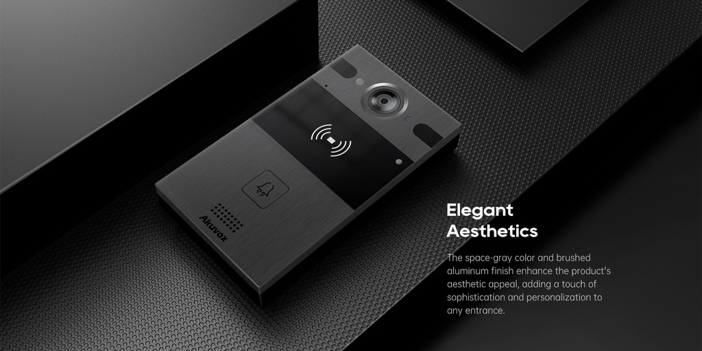 Akuvox R20A Intercom, incl. opbouw set I Zwart