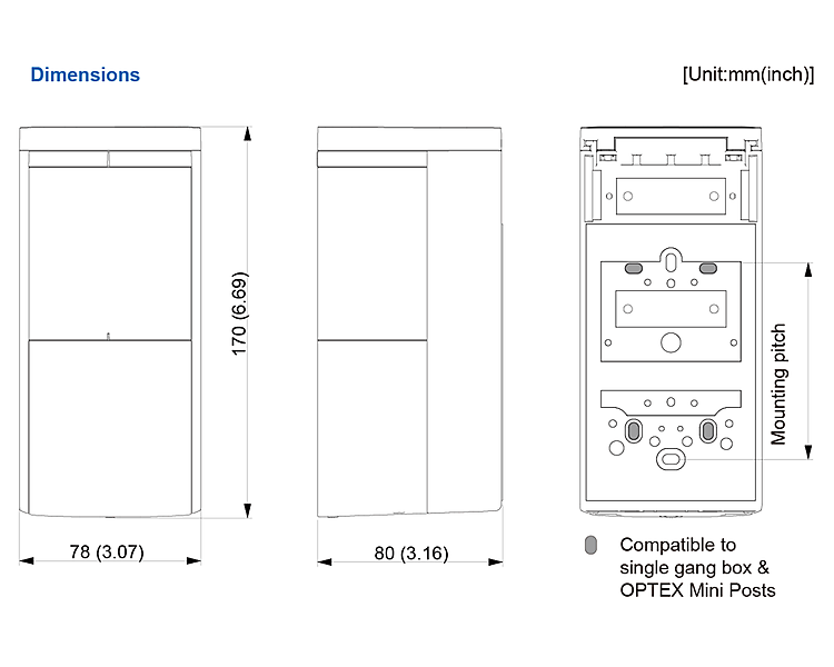 Voertuig detectie voor automatische hekken, poorten en slagbomen I Optex OVS-02GT