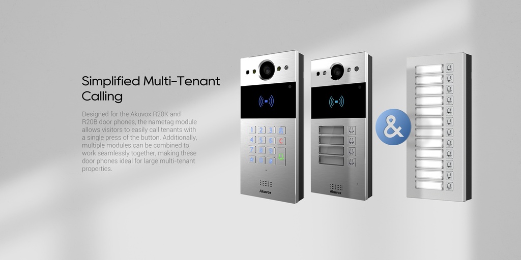 Akuvox R20A Intercom, incl. opbouw set I Zwart (kopie)