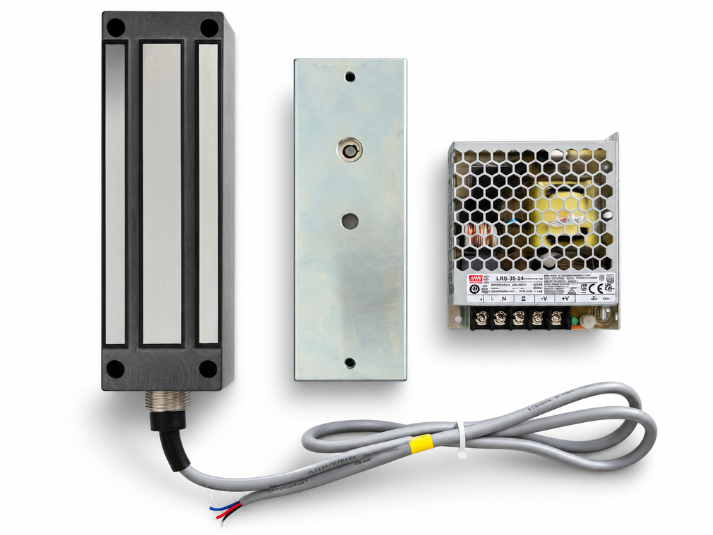 Elektromagneet voor poorten tot 600 kg I 204x64x41 mm I INOX Behuizing - 24 VDC