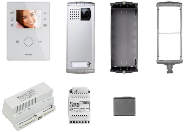 KIT VIDEO-WIT-HANDENVRIJ-KLEUR-ZHERO-PROFILO-DUO I Farfisa 