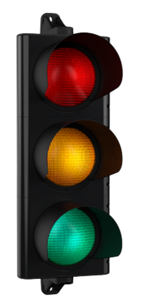 Rood/Geel/Groen Verkeerslicht met LED-Ø 124 MM-24 VAC-DC
