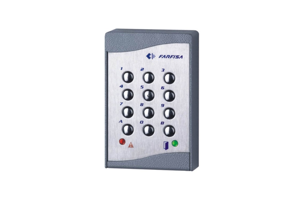 METALEN OPBOUWBEHUIZING MET CODEKLAVIER-12 CODES-2 RELAIS I Farfisa 