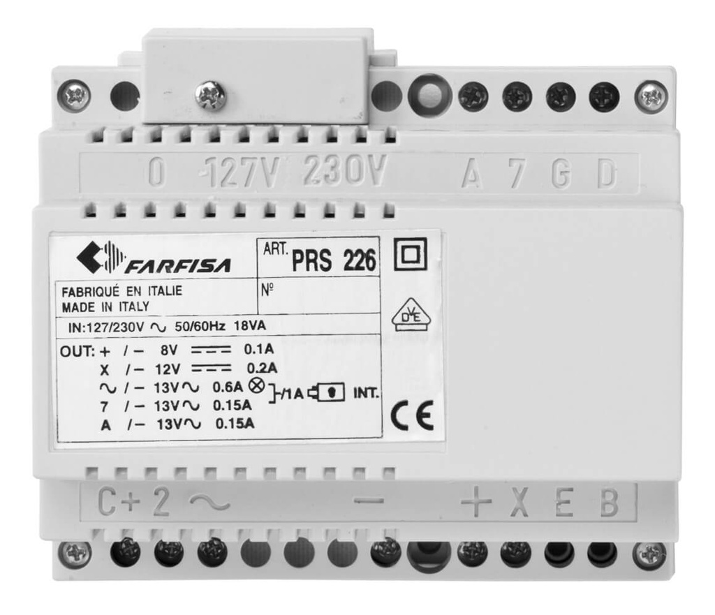 TRAFO-18VA-8 VCC-13 VCA-CONV. ALO