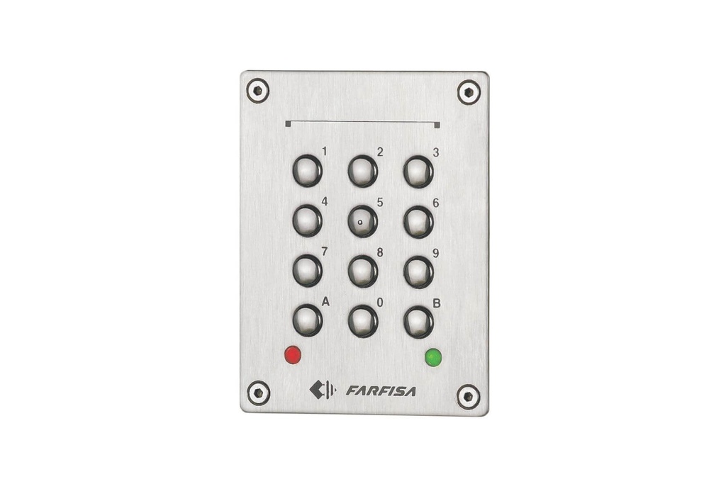FRONTPLAAT MET CODEKLAVIER-4 CODES-2 RELAIS I Farfisa