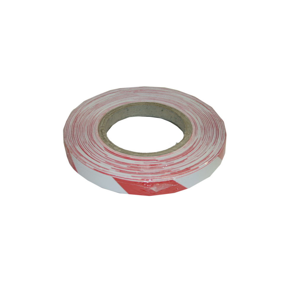 STICKER ROOD/WIT VOOR SLAGBOOM - 50M
