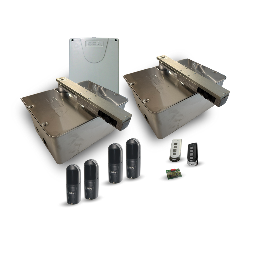 KIT Compact 800 AC - 140° - Met inox ondergrondse kasten en Gate 2DG Inverter sturing 