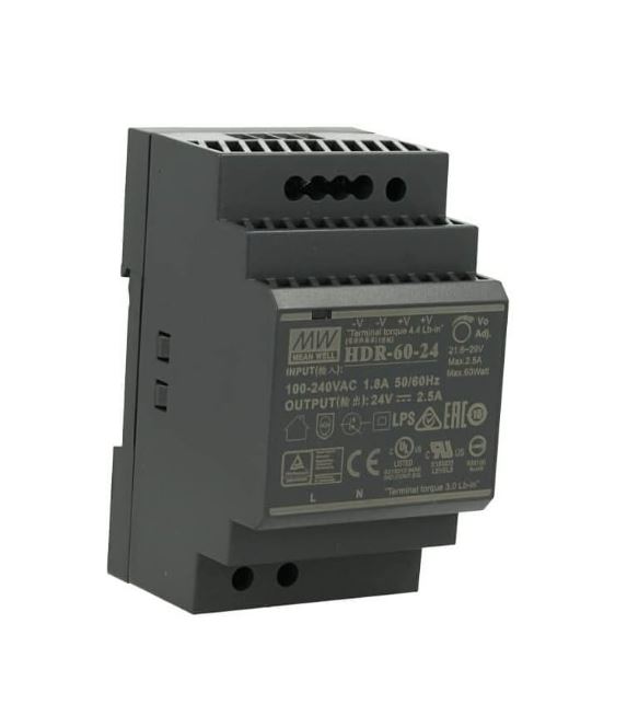 Power Supply Unit For 2-Wire IP Intercom I 24V HDR-60-24