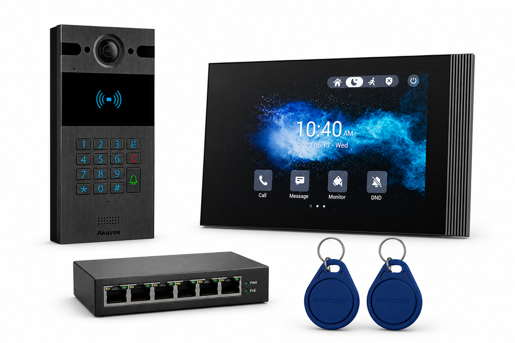 VISION ENTRY KEY | Complete IP Video-intercomkit | Codeklavier | Badge & NFC