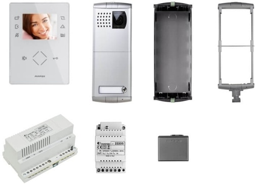 [KIT1262PLW] KIT VIDEO-WIT-HANDENVRIJ-KLEUR-ZHERO-PROFILO-DUO I Farfisa 