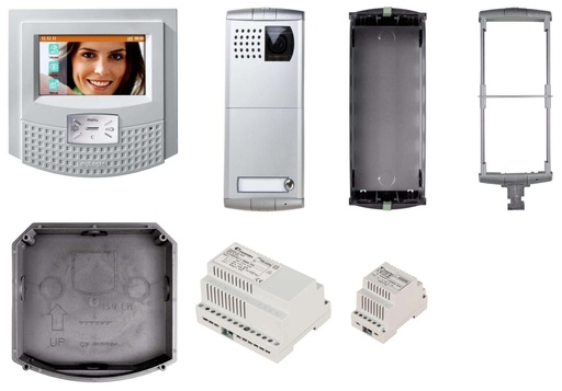[KIT2062PLC] KIT VIDEO-WIT-HANDENVRIJ-KLEUR-TOUCH-MYLOGIC-PROFILO-DUO I Farfisa 