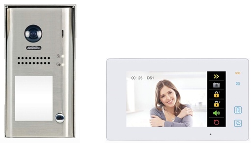 [KIT1SEK/MEW] KIT VIDEO AVEC MEMOIRE ET WIFI-BLANC-MAINS LIBRES-COULEUR-SE