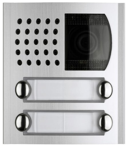 [PL424P] FRONTPLAAT ZW/W CAMERA-VERSTERKER-2 X 2 KN-PROFILO-CONV. ELO I Farfisa 
