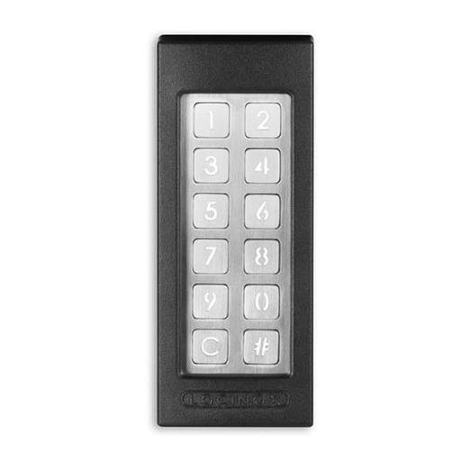 [P00009877-9005] SLIMSTONE-2-9005 Weerbestendig codeklavier met 2 interne relais in RAL 9005