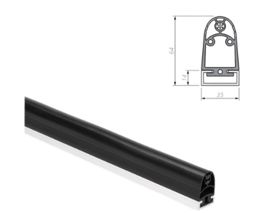 [MR000028] Mayser SP 57-3 TPE | Veiligheidsschakellijst, rubberprofiel TPE 
