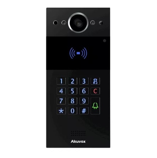 [R20K-BLACK] Akuvox R20K zwarte Intercom met toetsenbord, incl. opbouw set I SIP